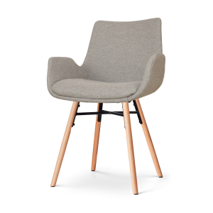 Nolon Nena-Eef Eetkamerstoel Warm Grijs – met Armleuning – Stof Nolon Nena-Eef Eetkamerstoel Warm Grijs – met Armleuning – Stof