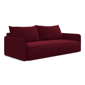 LaMiaSofa 3-zits slaapbank Palermo – velours – bourgondië – 216x105x86 LaMiaSofa 3-zits slaapbank Palermo – velours – bourgondië – 216x105x86