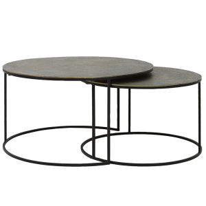 Light & Living salontafel RENGO – Ø76x41cm – brons – Set van 2 Light & Living salontafel RENGO – Ø76x41cm – brons – Set van 2