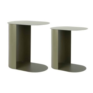 Leitmotiv bijzettafel Riqueza Oval – groen – 30x45x48cm Leitmotiv bijzettafel Riqueza Oval – groen – 30x45x48cm