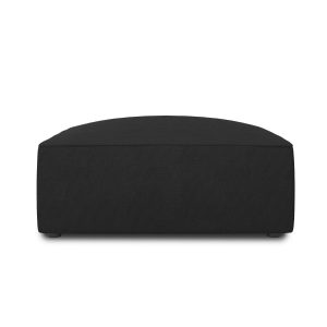Micadoni Poef Ruby structurele stof, zwart – 93x93x40cm Micadoni Poef Ruby structurele stof, zwart – 93x93x40cm