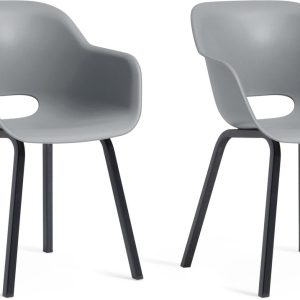 Keter Noa Tuinstoel – 2 stuks – 55×56,5x80cm – metalen frame – Grijs Keter Noa Tuinstoel – 2 stuks – 55×56,5x80cm – metalen frame – Grijs