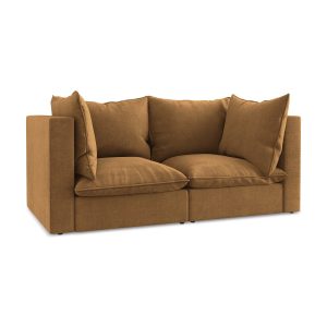 LaMiaSofa Tweezits modulaire bank Ravenna – textuurstof – terracotta – LaMiaSofa Tweezits modulaire bank Ravenna – textuurstof – terracotta –
