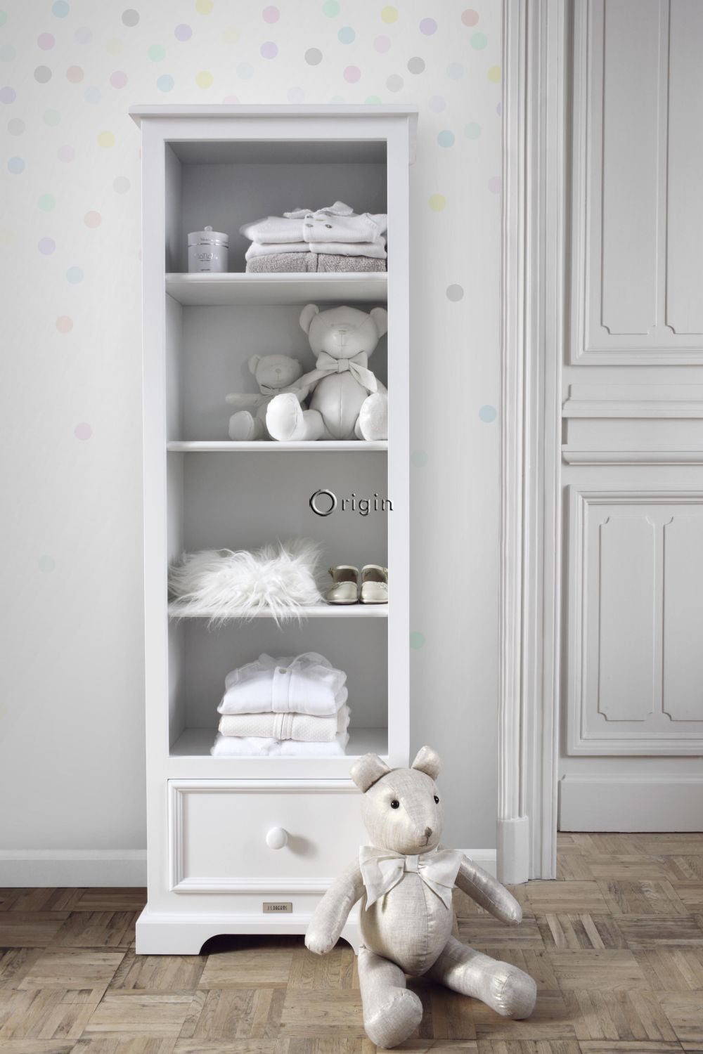Origin Wallcoverings fotobehang vrolijke confetti stippen roze 250 x 2