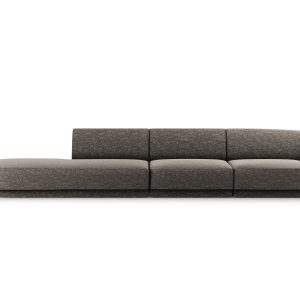 Micadoni linker bank Miley 4-zits, chenille, grijs – 90x323x70cm Micadoni linker bank Miley 4-zits, chenille, grijs – 90x323x70cm