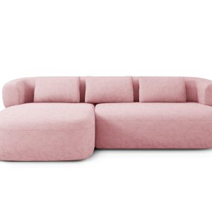 Micadoni linker hoekbank Jenny 5-zits, chenille roze – 145x225x73cm Micadoni linker hoekbank Jenny 5-zits, chenille roze – 145x225x73cm