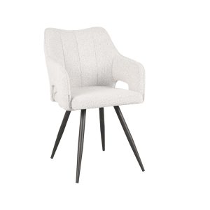 LABEL51 Eetkamerstoel Noud – Wit Bouclé – Zithoogte 49,5cm LABEL51 Eetkamerstoel Noud – Wit Bouclé – Zithoogte 49,5cm