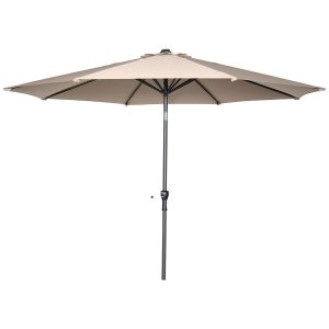 Lotus parasol – Ø300 cm – carbon black – taupe
