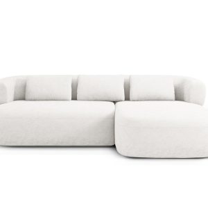 Micadoni rechter hoekbank Jenny 5-zits, chenille lichtbeige – 145x225x Micadoni rechter hoekbank Jenny 5-zits, chenille lichtbeige – 145x225x