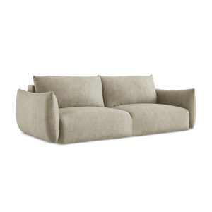 LaMiaSofa 3-zits slaapbank Savona – chenille stof – beige – 230x105x90