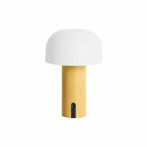 Leitmotiv tafellamp Luca LED – geel – 15x15x22.5cm – Paddenstoellamp Leitmotiv tafellamp Luca LED – geel – 15x15x22.5cm – Paddenstoellamp