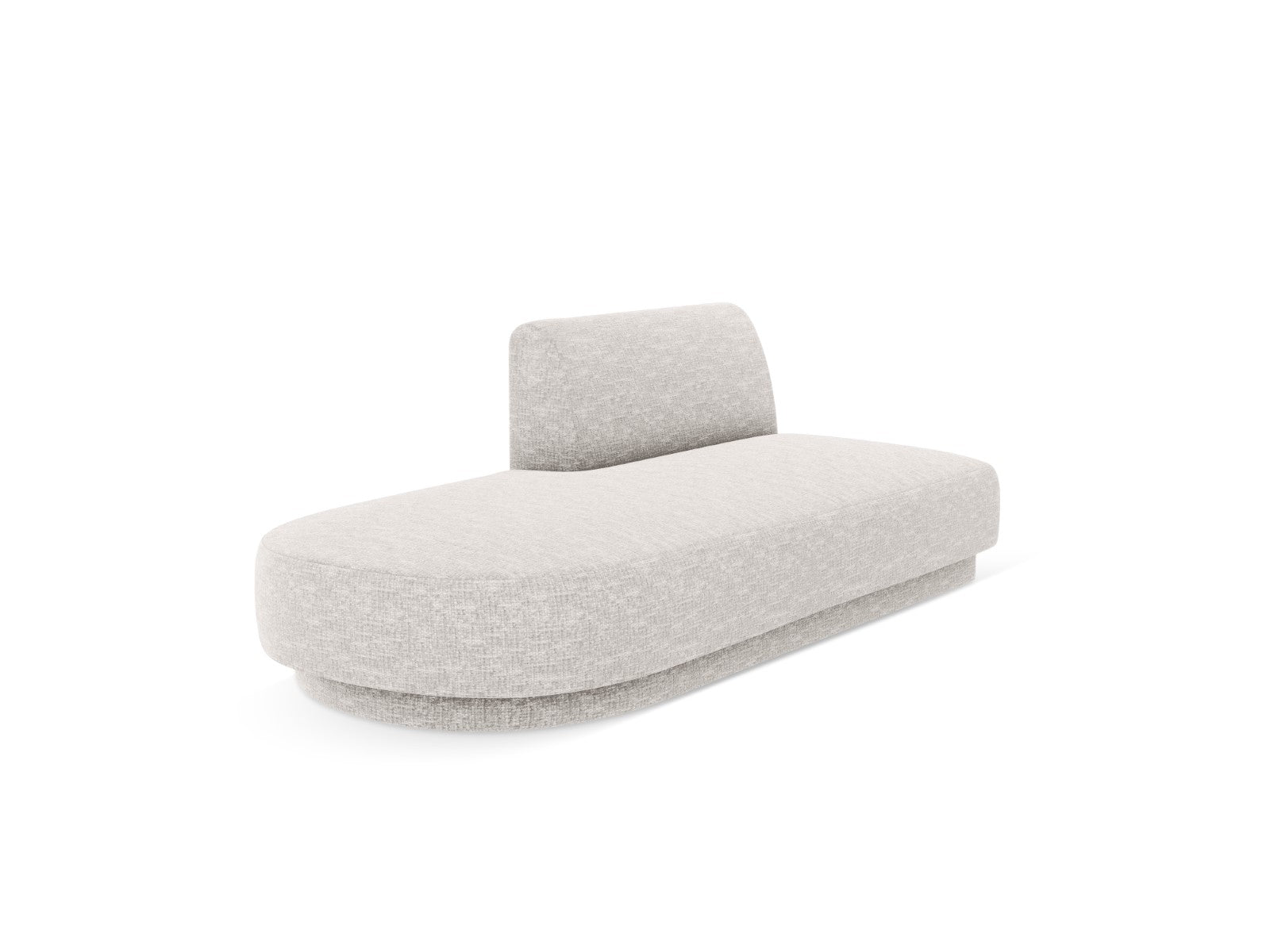 Micadoni Module Miley 2-zits, chenille lichtgrijs - 90x158x70cm