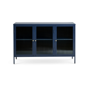 Olivine Katja Sideboard Dressoir Blauw – Metaal – Glas – 132 cm Olivine Katja Sideboard Dressoir Blauw – Metaal – Glas – 132 cm