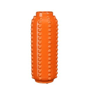 Mica Decorations Boaz Vaas – H30 x Ø11 cm – Keramiek – Oranje Mica Decorations Boaz Vaas – H30 x Ø11 cm – Keramiek – Oranje