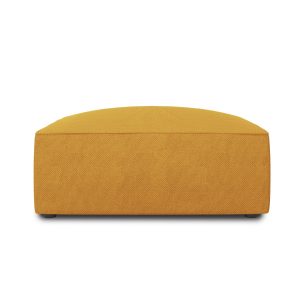 Micadoni Poef Ruby structurele stof, geel – 93x93x40cm Micadoni Poef Ruby structurele stof, geel – 93x93x40cm