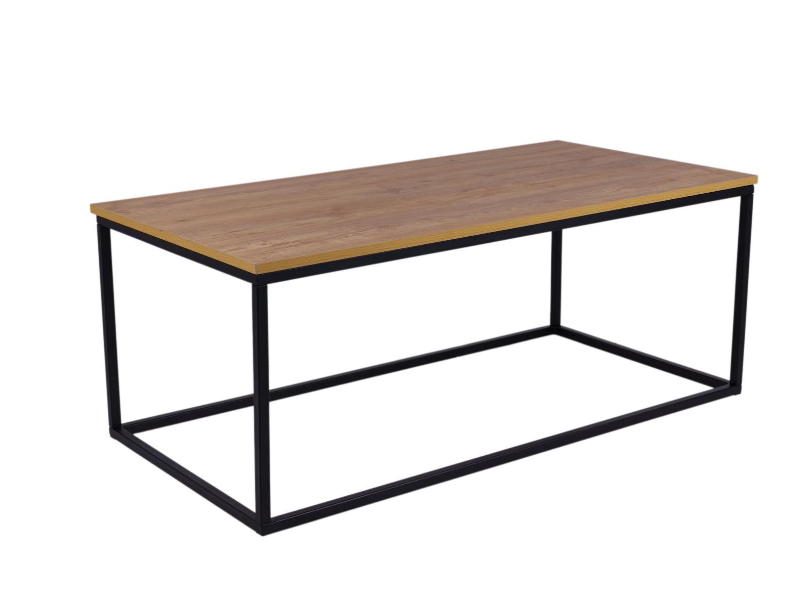 MaximaVida rechthoekige salontafel Kiev 120 cm x 60 cm - rustiek eiken