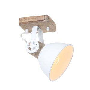 Mexlite spot gearwood – 1 lichts – 15x 17 cm – wit Mexlite spot gearwood – 1 lichts – 15x 17 cm – wit