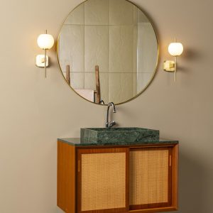 Lucide wandlamp badkamer ELDA – 1xG9 – Mat Goud / Messing Lucide wandlamp badkamer ELDA – 1xG9 – Mat Goud / Messing