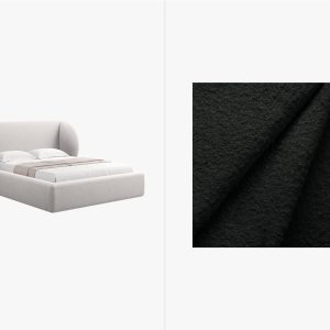 Micadoni Opbergbed met hoofdeinde Miley 200x160cm boucle donker olijfg Micadoni Opbergbed met hoofdeinde Miley 200x160cm boucle donker olijfg