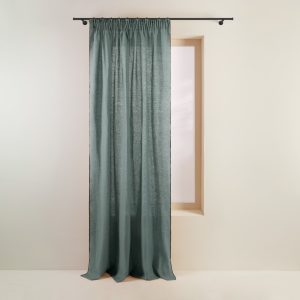 Madura Gordijn Carlina groen van grijze en zwarte hommel 135×350 cm