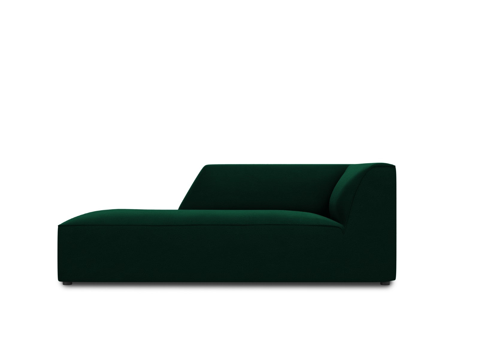 Micadoni linker meridiaan Ruby flueel, flessengroen - 180x93x69cm