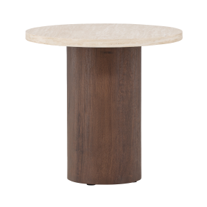 Nest living Jente Ronde Bijzettafel Donkerbruin En Beige – Ø 50 cm Nest living Jente Ronde Bijzettafel Donkerbruin En Beige – Ø 50 cm