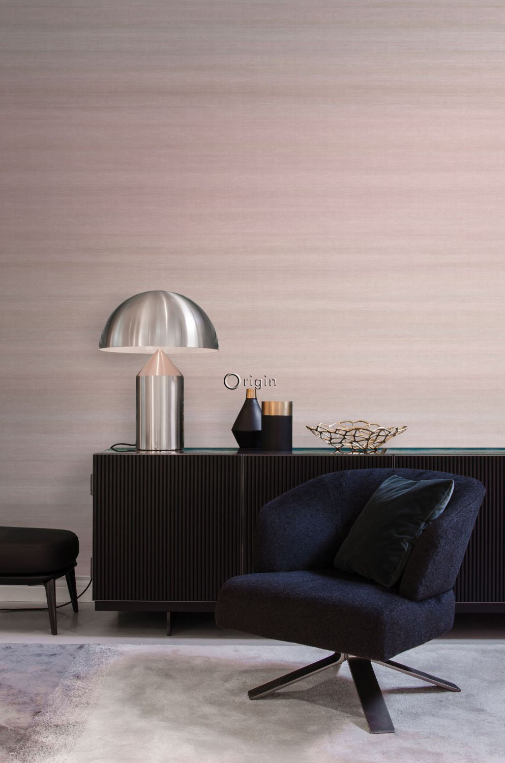 Origin Wallcoverings fotobehang geweven structuur met kleurverloop oud