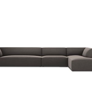 Micadoni rechter hoekbank Ruby 5-zits, flueel, donkergrijs – 180x366x6 Micadoni rechter hoekbank Ruby 5-zits, flueel, donkergrijs – 180x366x6