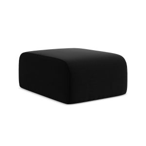 LaMiaSofa Poef Cervo – velours – zwart – 72x94x42