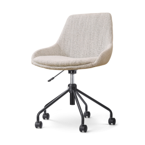 Nolon Nout-Isa Bureaustoel Beige Gemêleerd – Stof – Zwart Onderstel Nolon Nout-Isa Bureaustoel Beige Gemêleerd – Stof – Zwart Onderstel
