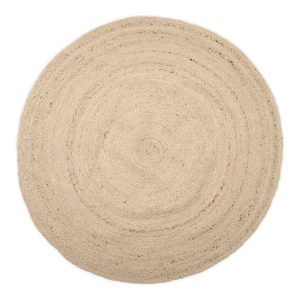 Mrcarpet wollen vloerkleed Labyrint – beige/ivoor – Ø 260 cm