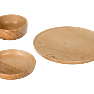 noo.ma OUL bord en kom set van 3 – Beechwood noo.ma OUL bord en kom set van 3 – Beechwood