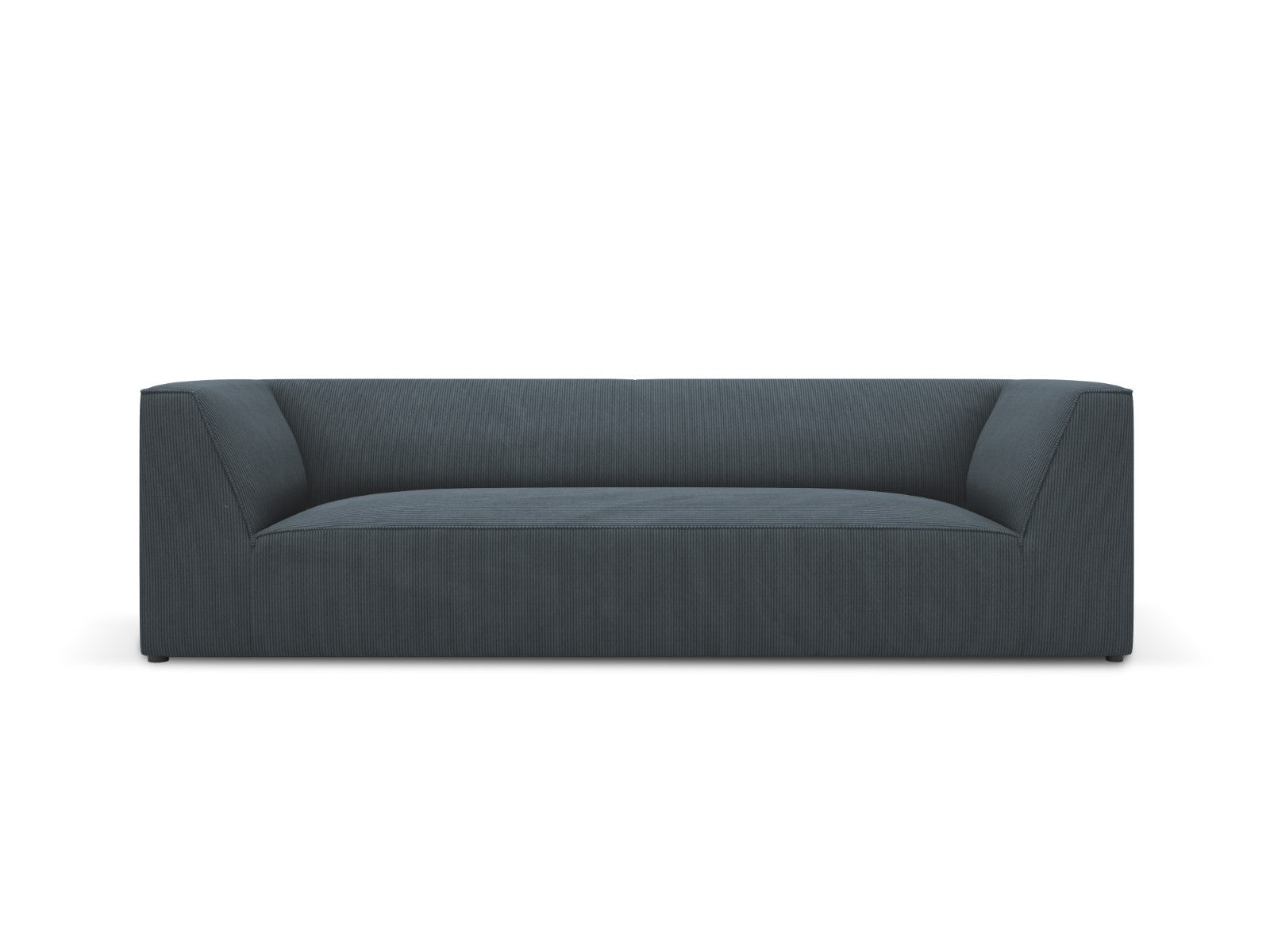Micadoni Bank Ruby 3-zits, ribfluwelen, blauw - 93x232x69cm