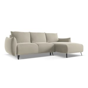 LaMiaSofa hoekbank rechts Genova – velours – parel – 242x162x86 LaMiaSofa hoekbank rechts Genova – velours – parel – 242x162x86