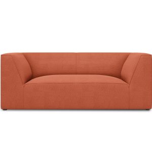 Micadoni Bank Ruby 2-zits, structurele stof, koraal – 93x174x69cm Micadoni Bank Ruby 2-zits, structurele stof, koraal – 93x174x69cm