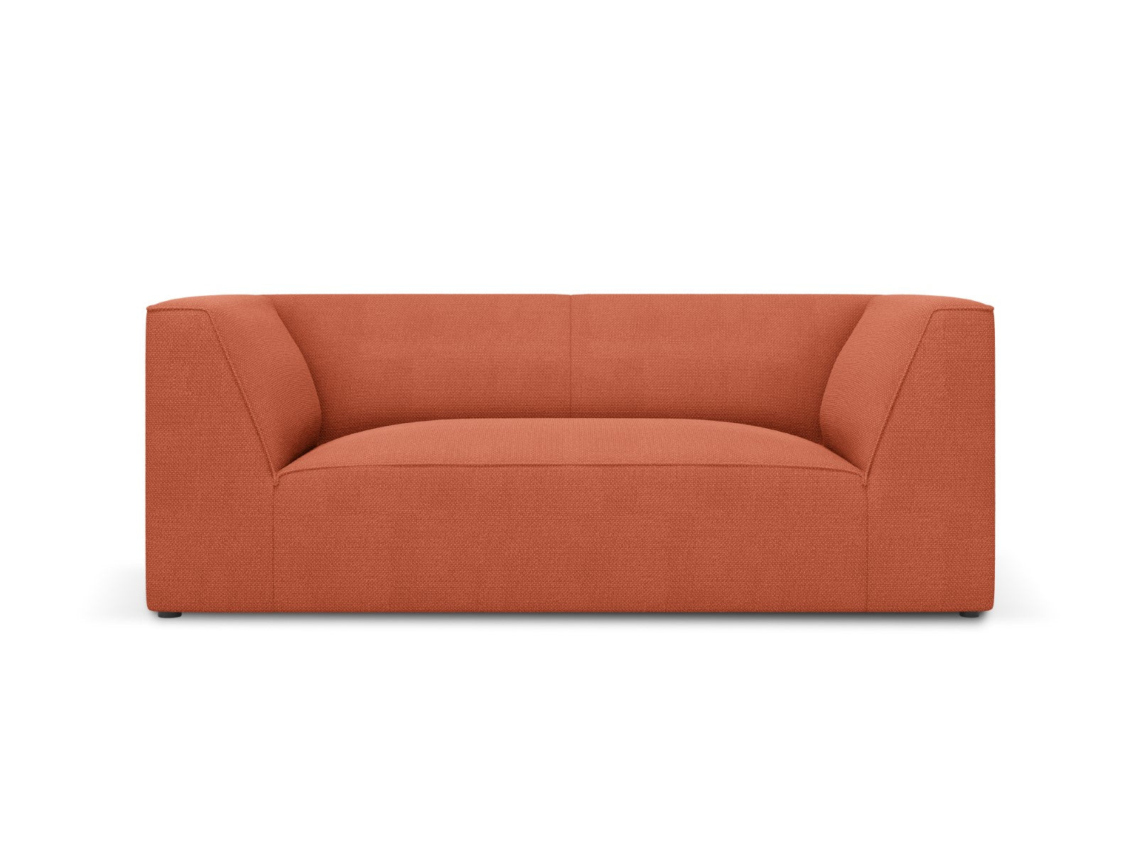 Micadoni Bank Ruby 2-zits, structurele stof, koraal - 93x174x69cm