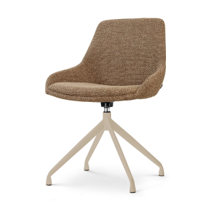 Nolon Nola-Isa draaibare eetkamerstoel bruin blend beige onderstel Nolon Nola-Isa draaibare eetkamerstoel bruin blend beige onderstel