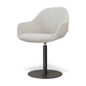 Nolon Niva-Mae tulp eetkamerstoel beige gemêleerd – zwart onderstel Nolon Niva-Mae tulp eetkamerstoel beige gemêleerd – zwart onderstel
