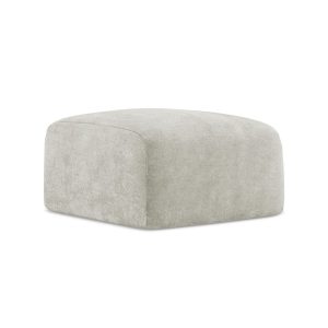 LaMiaSofa Poef Savona – chenille stof – parel – 65x65x40 LaMiaSofa Poef Savona – chenille stof – parel – 65x65x40