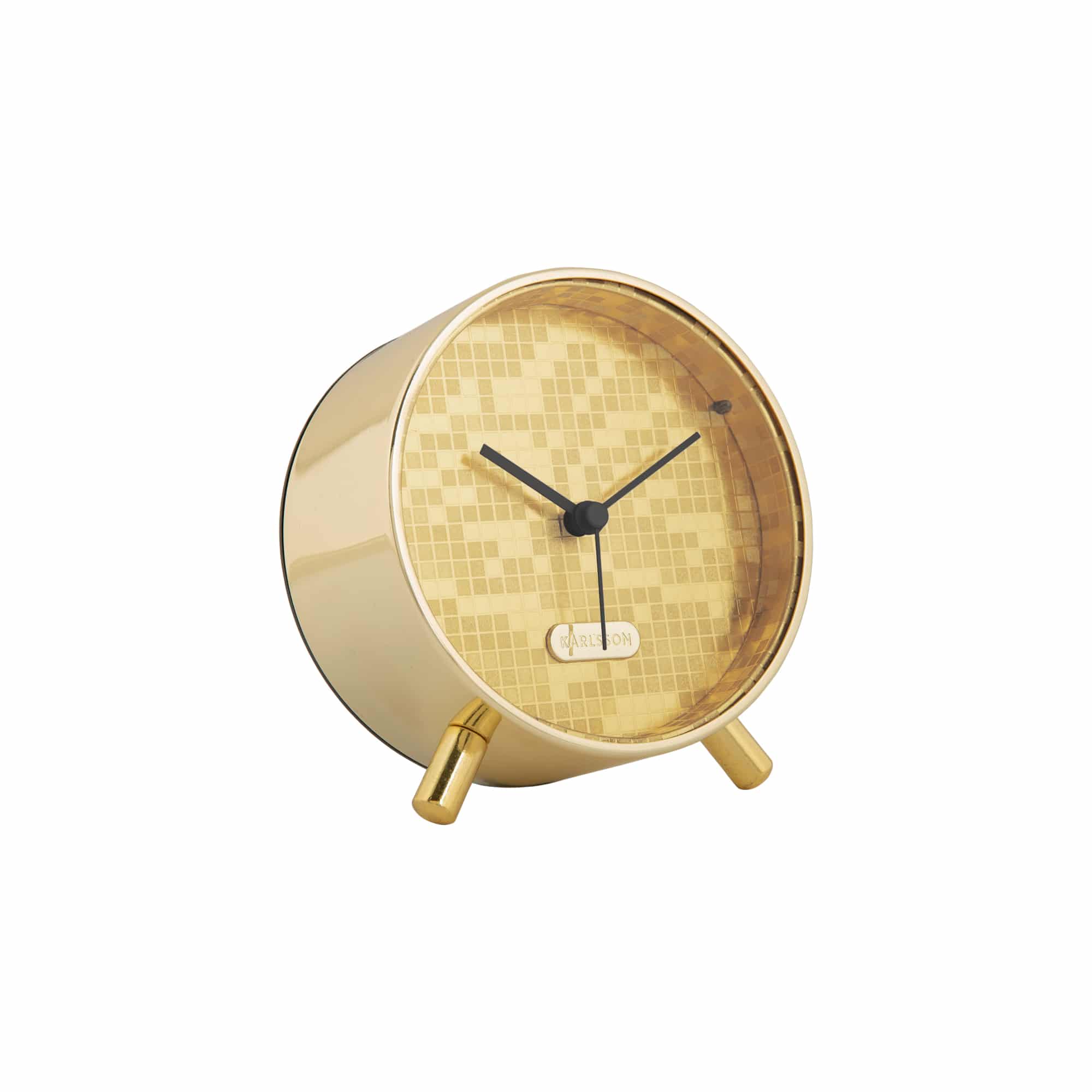 Karlsson wekker Disco - goud - 11x5x11cm - Vaderdag - Vaderdagcadeau -