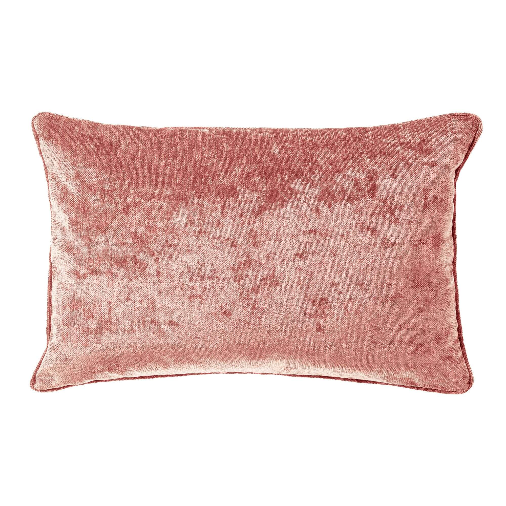 LEWY - kussenhoes 30x50 cm - glansvelours - Old Rose - rose